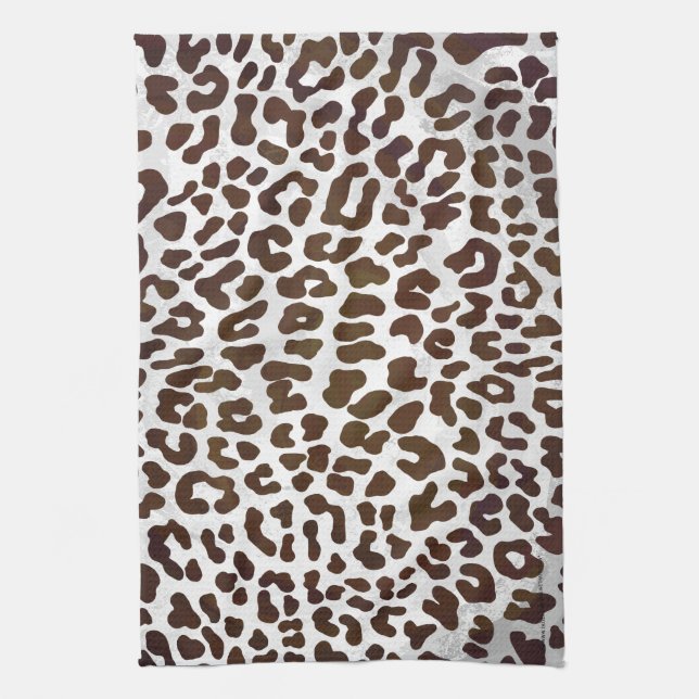 Leopardschokolade Geschirrtuch (Vertikal)