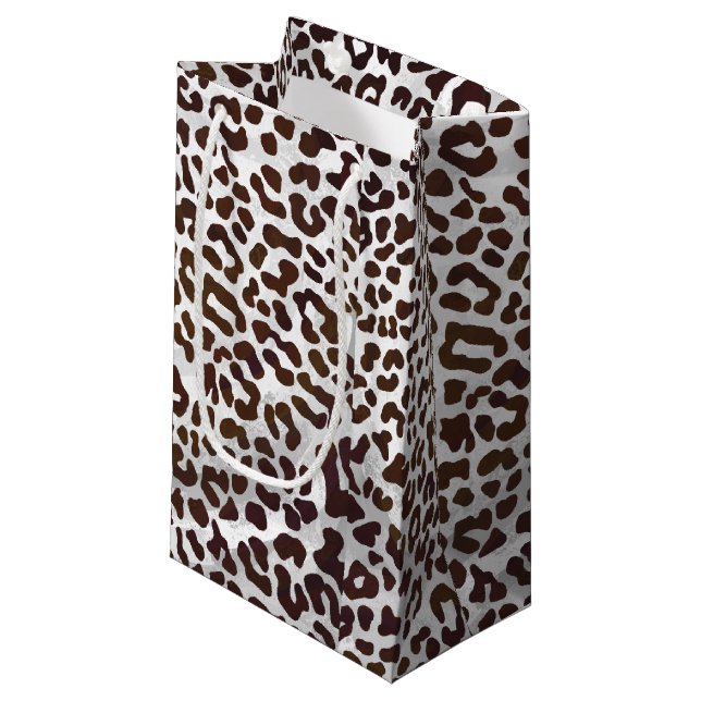 Leopardschokolade Kleine Geschenktüte (Vorderseite Schrägansicht)
