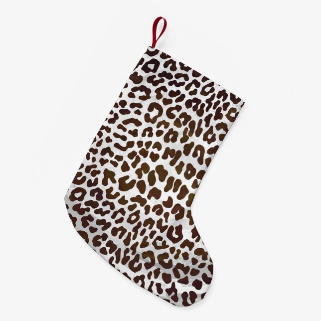 Leopardschokolade Kleiner Weihnachtsstrumpf (Vorderansicht (hängend))
