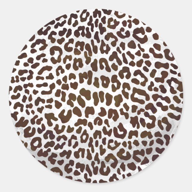 Leopardschokolade Runder Aufkleber (Vorderseite)