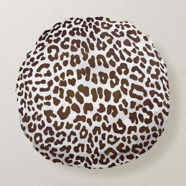 Leopardschokolade Rundes Kissen (Vorderseite)