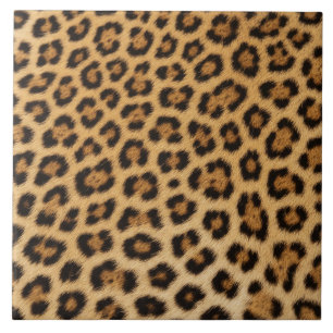 Leopardtextur Fell Haut Leder Tierdruck Muster Fliese