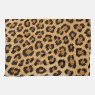 Leopardtextur Fell Haut Leder Tierdruck Muster Geschirrtuch
