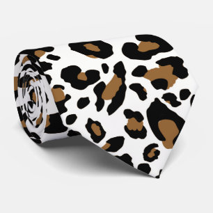 Leoparfleckmuster, Tierfelldruck, Vektor Krawatte