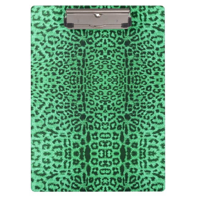 Leopargrüner Druck Klemmbrett (Vorderseite)