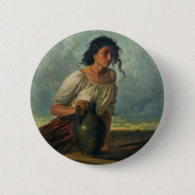 Leopold Carl Muller - Junge Sinti und Roma am Brun Button (Vorderseite)