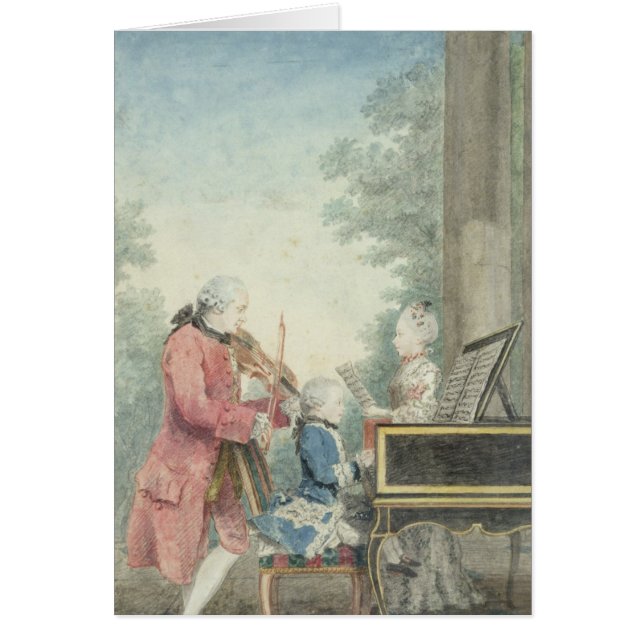 Leopold Mozart et ses enfants Wolfgang (Devant)