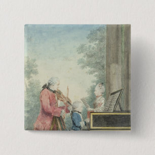 Leopold Mozart und seine Kinder Wolfgang Button