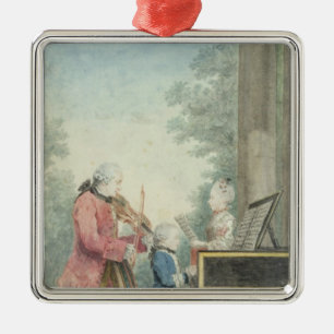 Leopold Mozart und seine Kinder Wolfgang Silbernes Ornament