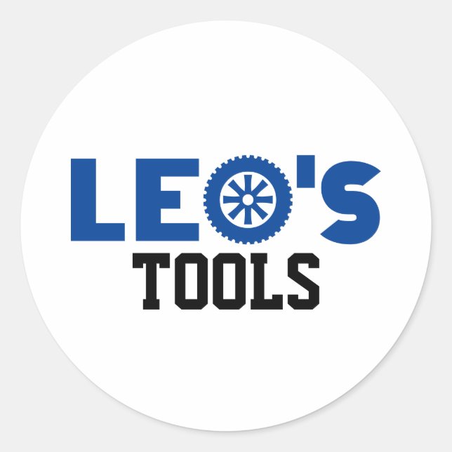 Leo's Tools Classic Round Aufkleber (Vorderseite)