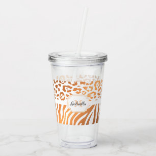 Lepard Print / Zebra Print Acryltrinkbecher