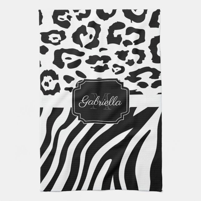 Lepard Print / Zebra Print Geschirrtuch (Vertikal)