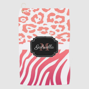 Lepard Print / Zebra Print Golfhandtuch