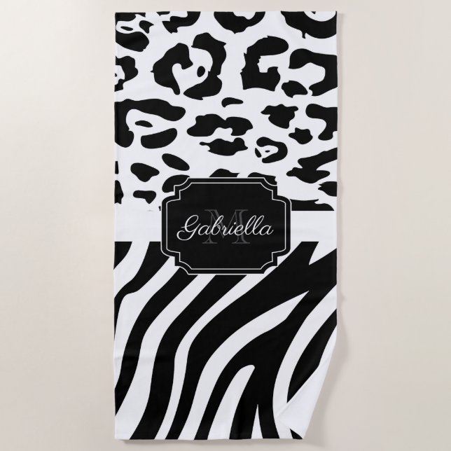 Lepard Print / Zebra Print Strandtuch (Vorderseite)