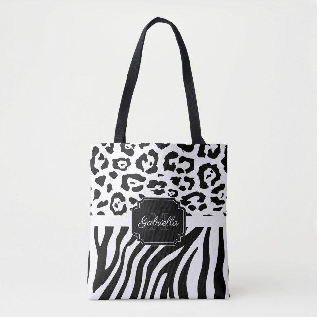 Lepard Print / Zebra Print Tasche (Vorderseite)