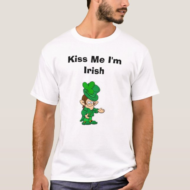 leperchauns, küssen mich, den ich irisch bin T-Shirt (Vorderseite)