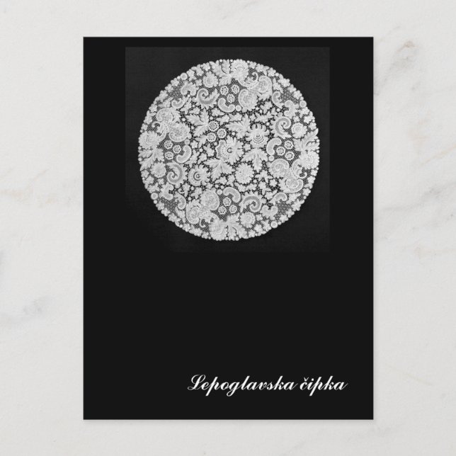 Lepoglava lace postkarte (Vorderseite)