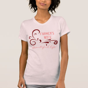 L'épouse de l'agriculteur, beau rouge de T-shirt