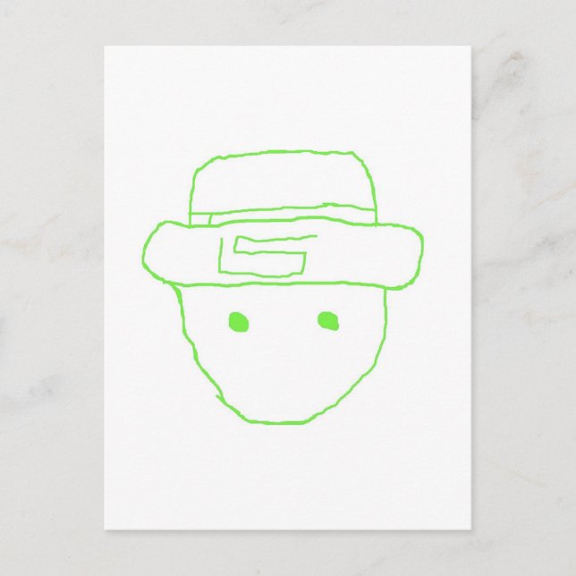 Leprechaun Amateur Sketch Postkarte (Vorderseite)