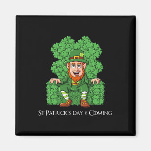 Leprechaun auf Clover Throne St Patricks Day Boys  Magnet