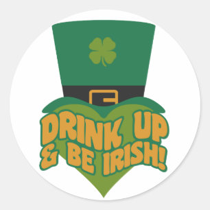 Leprechaun-Aufkleber Runder Aufkleber