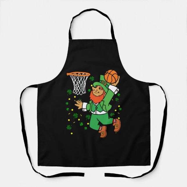 Leprechaun Basketball Dunk Saint Patrick Schürze (Vorderseite)