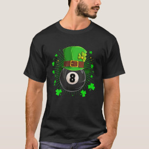 Leprechaun Billiards Ball St Patricks Day Kleeblat T-Shirt