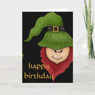 Leprechaun Bonne carte d'anniversaire de mars