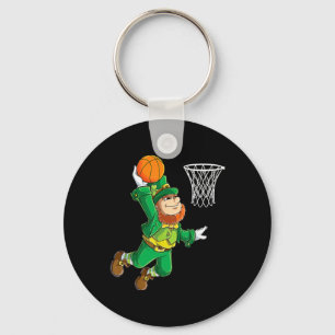 Leprechaun Bysketbyll Dunk St Patricks Day Boys Me Schlüsselanhänger
