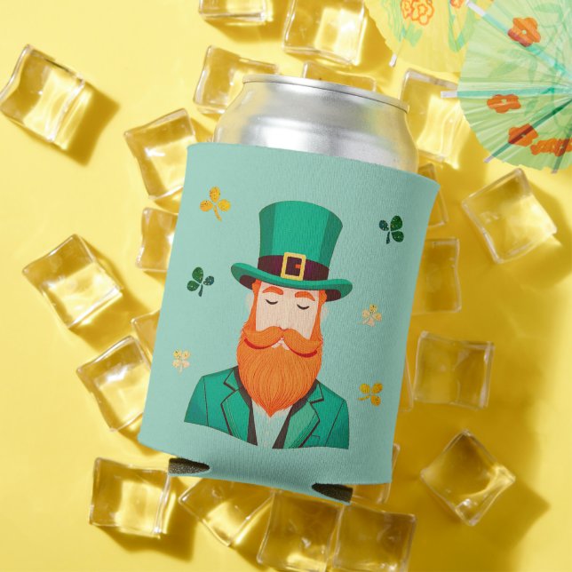 Leprechaun Clover Kleeblatt Patricks Day Dosenkühler (In Situ Sommer)