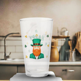 Leprechaun Clover Kleeblatt Patricks Day Glas