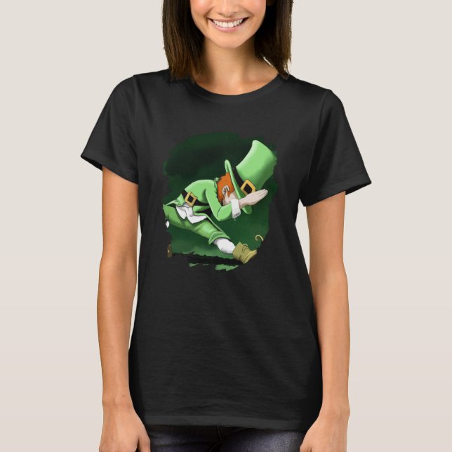 Leprechaun Dabbing Dancing Dance St Patricks Day   T-Shirt (Vorderseite)