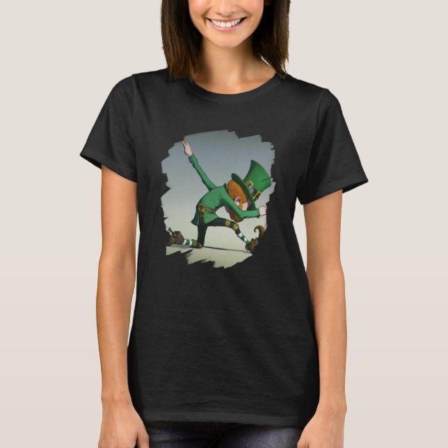 Leprechaun Dabbing Dancing Dance St Patricks Day   T-Shirt (Vorderseite)