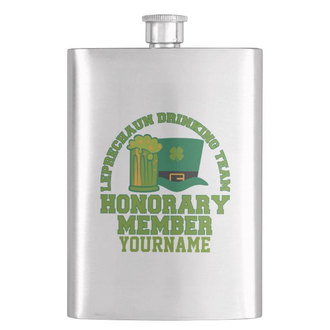 Leprechaun Drink Team Custom Flask Flachmann (Vorderseite)