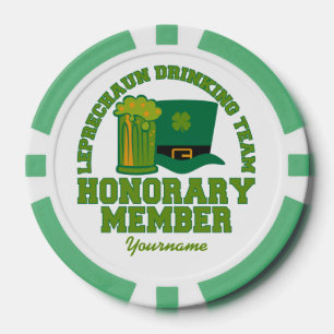Leprechaun Drink Team Poker Chips