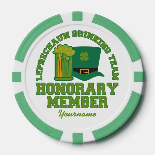 Leprechaun Drink Team Poker Chips (Vorderseite)