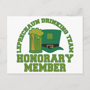 Leprechaun Drink Team-Postkarte Postkarte