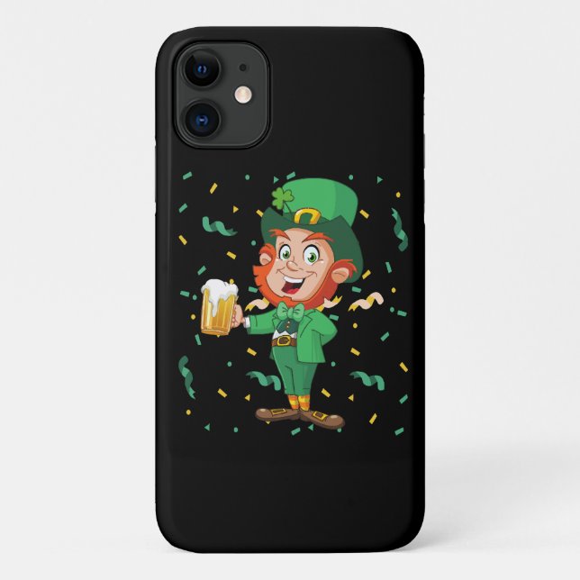 Leprechaun Drinking Beer St. Patrick's Day Case-Mate iPhone Hülle (Rückseite)