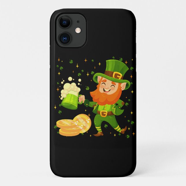 Leprechaun Drinking Beer St. Patrick's Day Case-Mate iPhone Hülle (Rückseite)