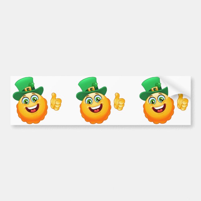 leprechaun emoji autoaufkleber (Vorne)