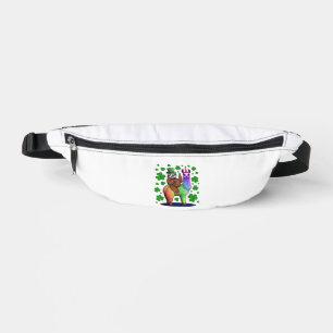 Leprechaun Faultier Reitet Lama Einhorn St Patrick Bauchtasche