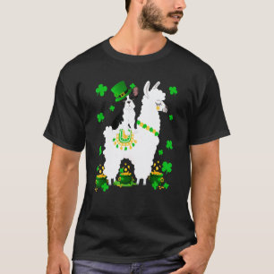 Leprechaun Französische Bulldogge Reitet Lama St P T-Shirt