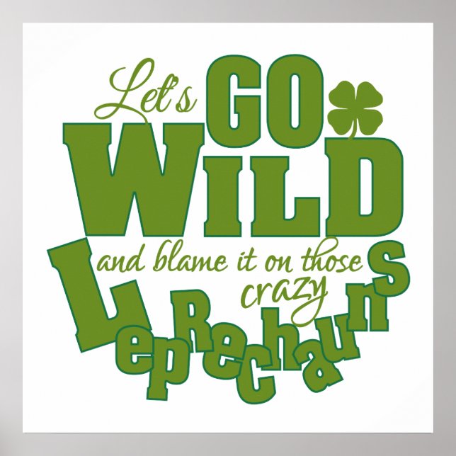 Leprechaun-Gedicht Poster (Vorne)