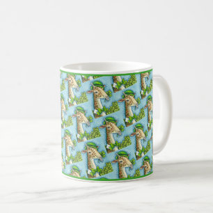 LEPRECHAUN GIRAFFE, FARBIG ST. PATRICK'S DAY KAFFEETASSE