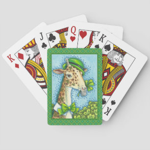 LEPRECHAUN GIRAFFE, FARBIG ST. PATRICK'S DAY SPIELKARTEN