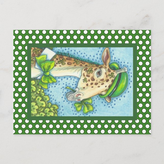 LEPRECHAUN GIRAFFE, ST. CARTE POSTALE JOUR DE PATR (Devant)
