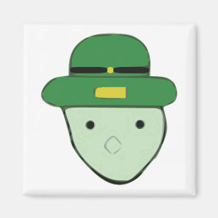 Leprechaun Green Colored Sketch Meme Magnet