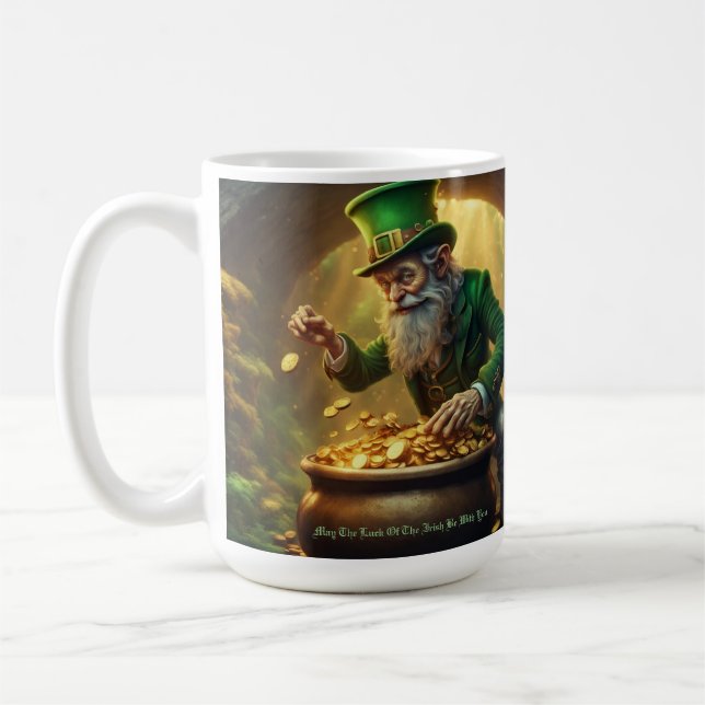 Leprechaun Greeting Kaffeetasse (Links)