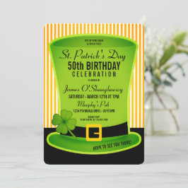 Leprechaun Hat Birthday Party Einladungen