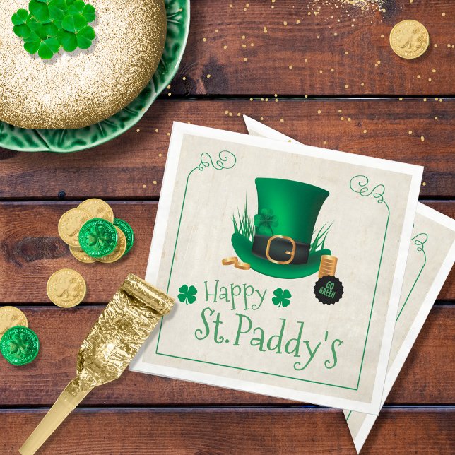 Leprechaun Hat Happy St. Paddy's ID636 Serviette (Von Creator hochgeladen)